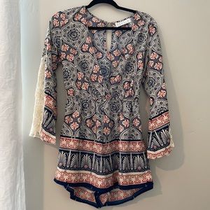 Super fun paisley design romper!!